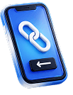 Celular exibindo um link de pagamento